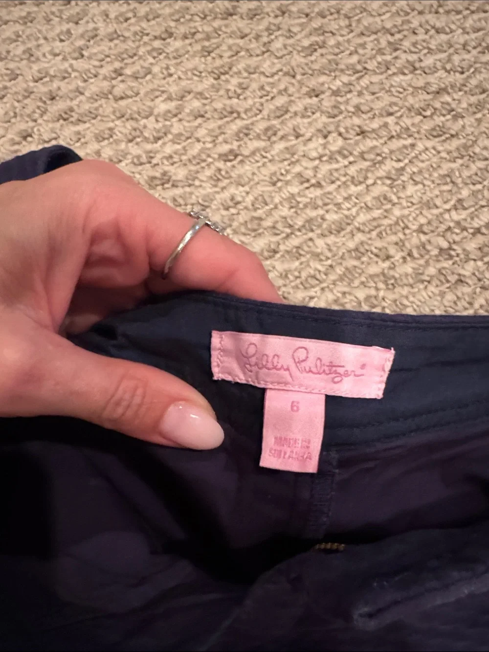 Lilly Pulitzer Navy Scalloped Hem Skort - Picture 5 of 6